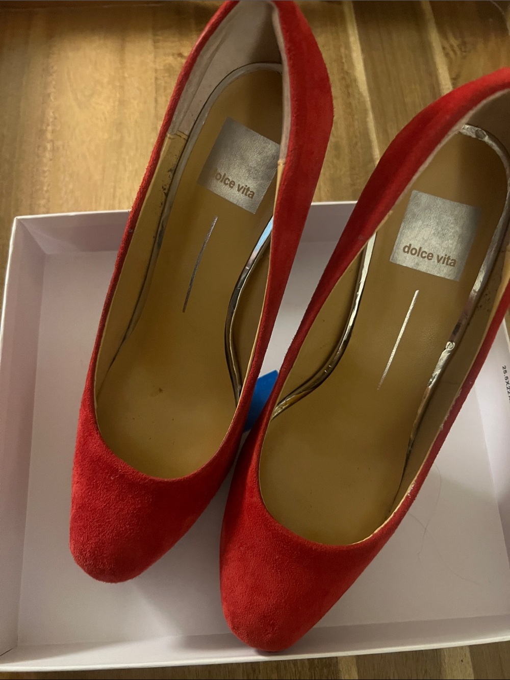 Dolce Vita Red Suede Pointed-Toe Pumps